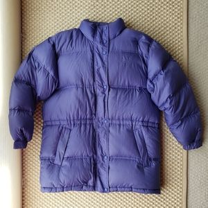 VINTAGE L.L.BEAN DOWN PUFFER PARKA PERIWINKLE 80's SZ XL